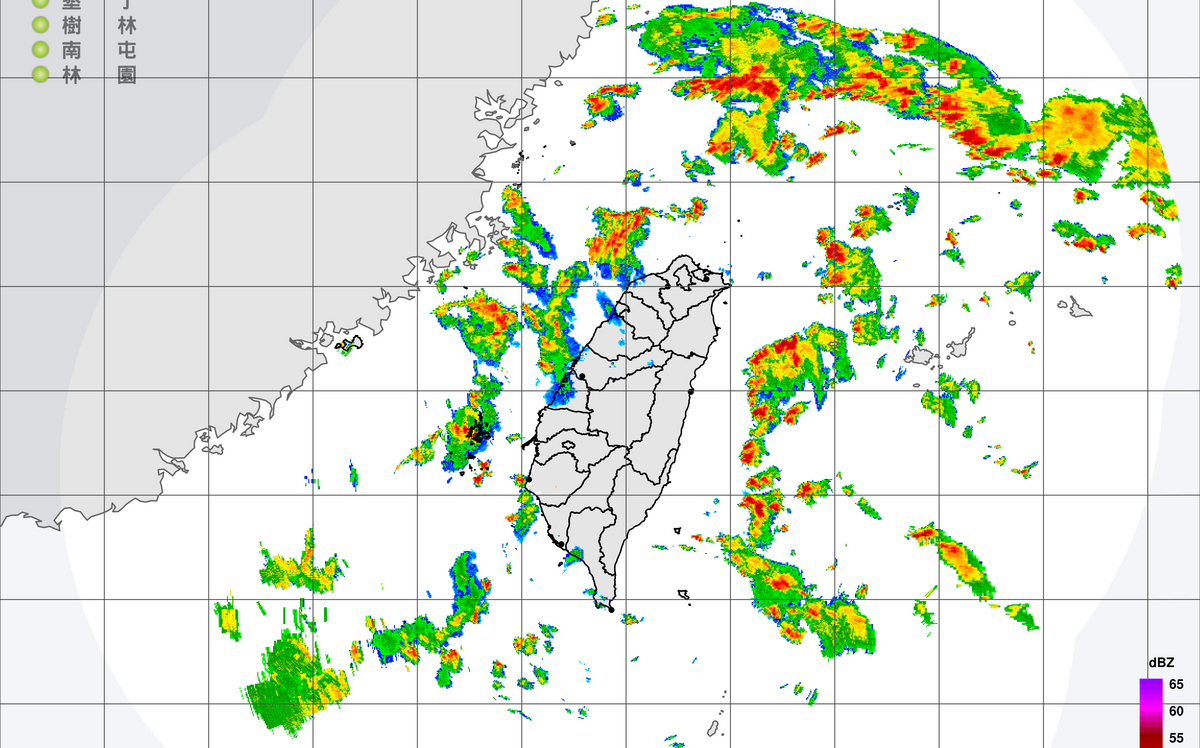 大低壓帶影響中南部不定時雷陣雨 午後中部以北警戒