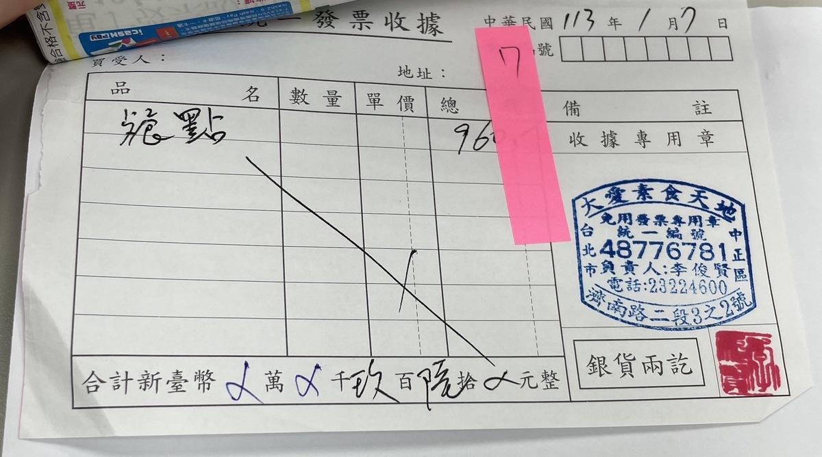 民眾黨主席柯文哲政治獻金申報不實爭議延燒，對於爆出申報96萬元素食餐費爭議，民眾黨表示是因誤登。 圖：民眾黨 / 提供