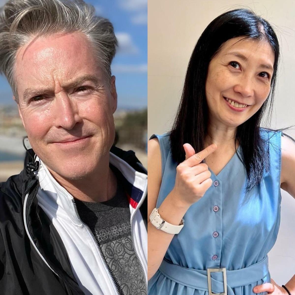 黃嘉千（右）和夏克立在2022年爆出婚變，16年異國婚破碎，離婚官司纏訟2年。昨(14)日士林地方法院認定兩人的感情嚴重破裂已難維持婚姻關係，一審判准離婚，可再上訴。 圖：翻攝自夏克立、黃嘉千FB