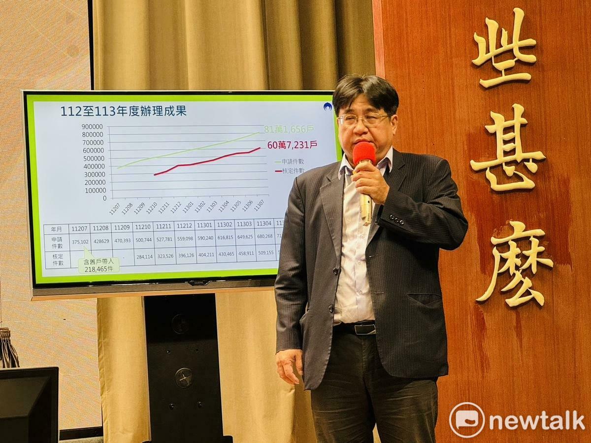 國土管理署長吳欣修說明113年度提出申請且符合資格者，中央將全數補貼，並於明(114)年起擴大租金補貼戶數，由現行50萬戶提升至75萬。 圖：謝莉慧/攝