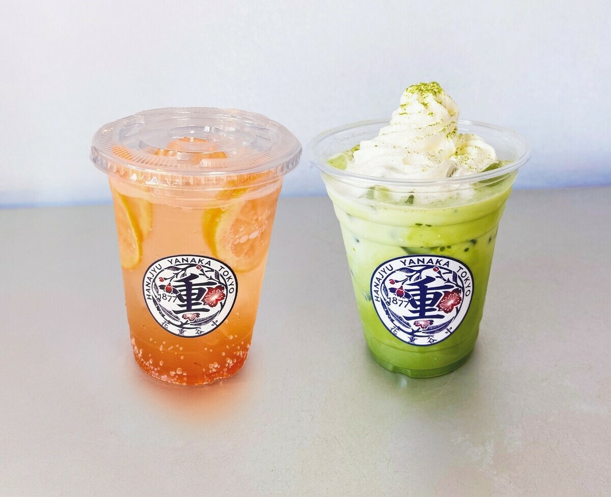 自製的檸檬水與抹茶拿鐵。（©花重谷中茶屋） 圖：©︎ENGAWA CAFE／提供