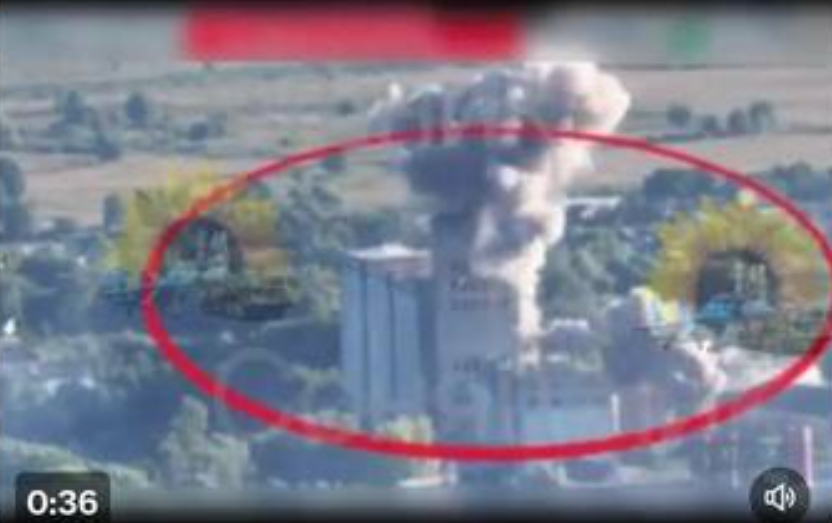 一批 JDAM 火箭導彈對俄羅斯庫爾斯克州季特金諾的俄羅斯第 98 空降兵司令部(畫宏圈處)進行空襲。 圖 : 翻攝自推特MAKS 24