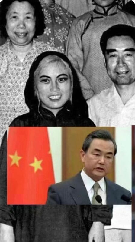 傳聞中國外長王毅母親是演白毛女的「王昆」，父親是周恩來，但未獲得證實。 圖:翻攝自X / 德潤傳媒