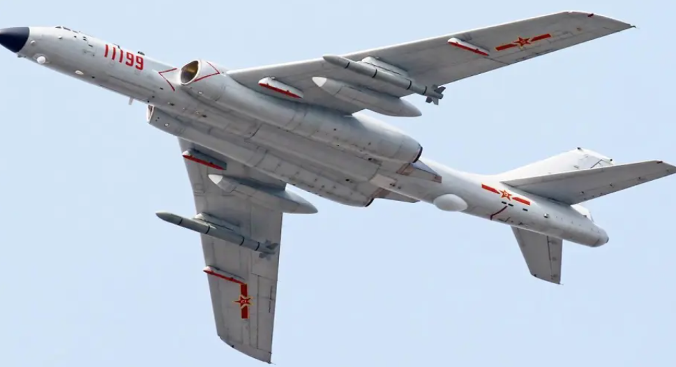 解放軍轟-6K  轟炸機。 圖:翻攝自騰訊網