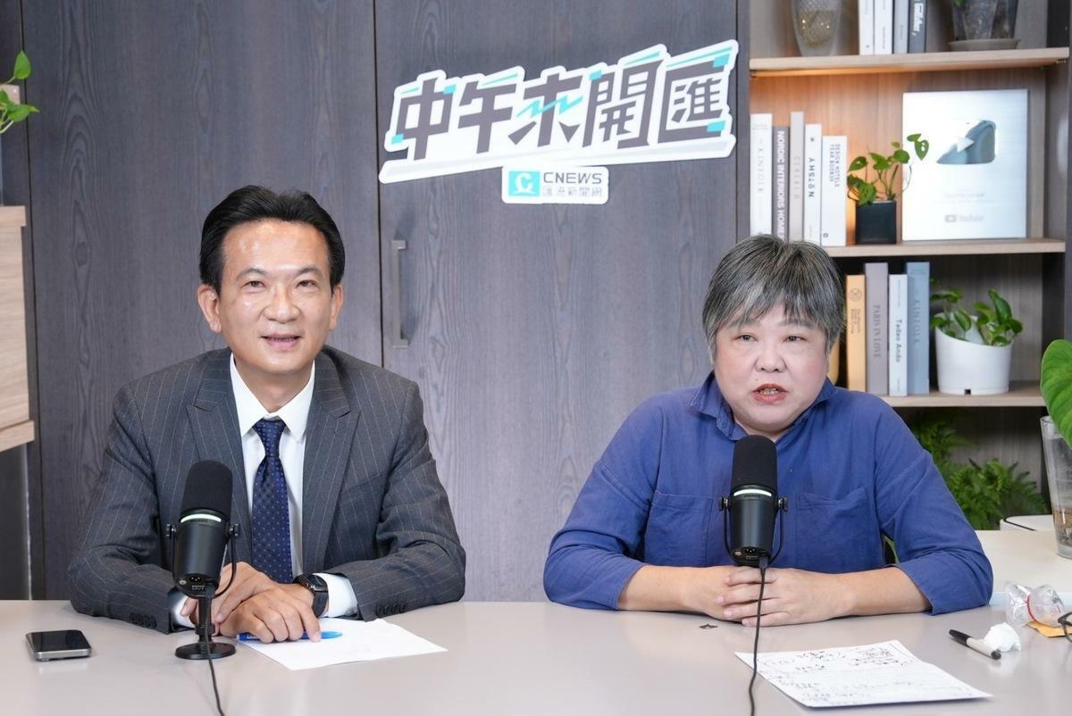 民進黨立委林俊憲20日中午接受匯流新聞網「中午來開匯」主持人黃光芹訪問。 圖：匯流新聞網「中午來開匯」提供