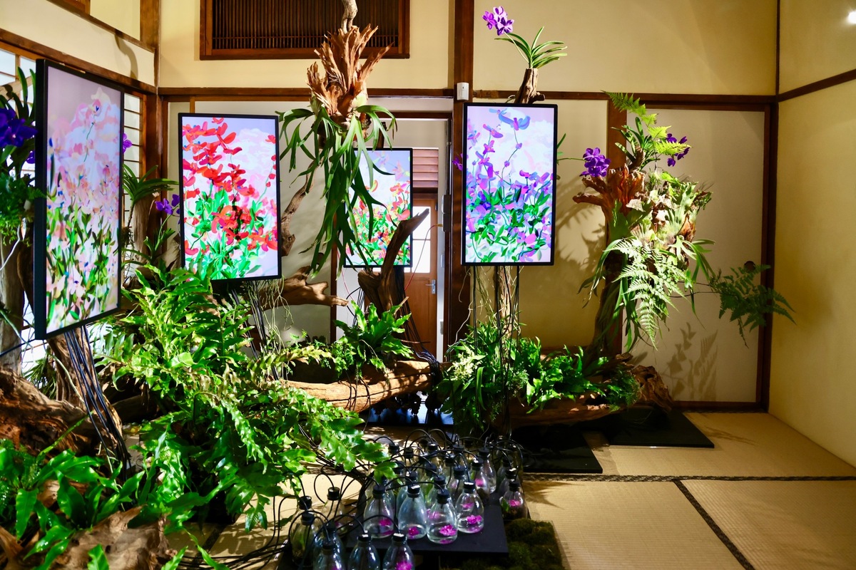 台灣文化創意博覽會展間融入蘭花等台南特別農產，美不勝收。 圖：台南市政府提供
