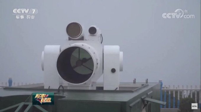 中國媒體早在 2019 年就報導過中國海軍開發雷射武器的新聞。圖為當年報導的資料照片。 圖：翻攝自 @Aurora107E X 帳號