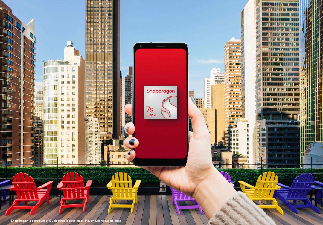 高通公司發布新一代 Snapdragon 7s Gen 3 處理晶片，小米、realme、三星、夏普等多家知名手機品皆將搶搭此款晶片，將讓普羅大眾也能以親民價格體驗 AI 科技的魅力。 圖：高通 / 提供