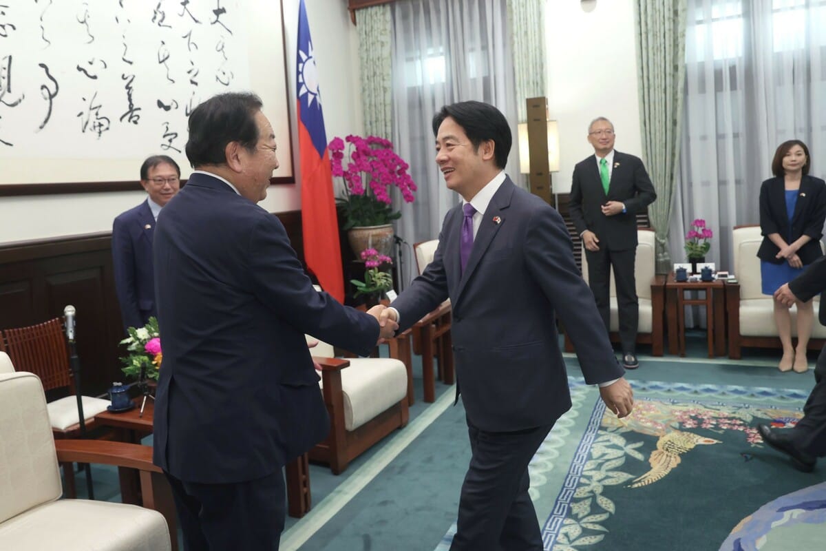 總統賴清德接見日本前首相野田佳彥一行。 圖：總統府提供