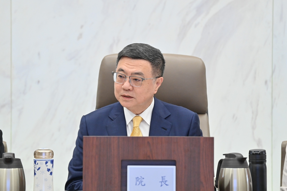 行政院長卓榮泰今（22）日在行政院會聽取經濟部、農業部及內政部分別說明「系統性治水」報告。 圖：行政院提供（資料照片）