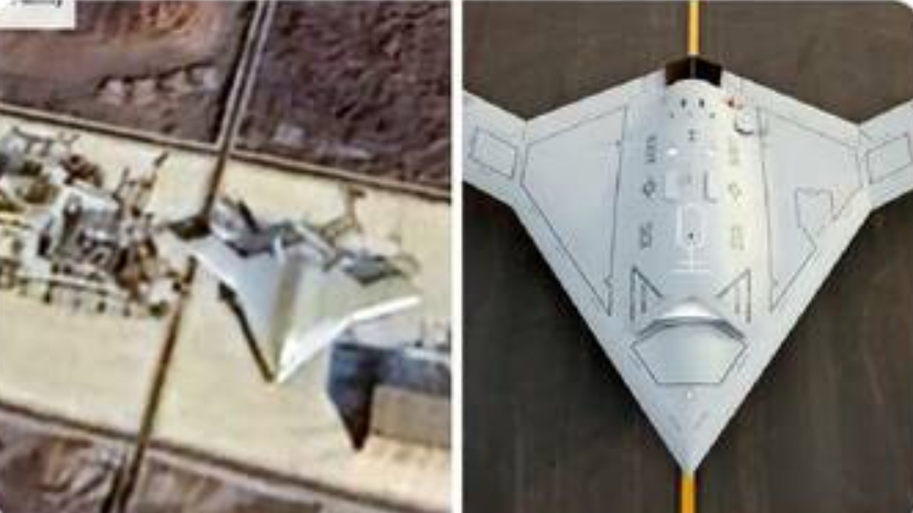 被商業衛星拍到的中國「攻擊-11」(左)，基本就是抄襲美國 X-47B 帶垂尾版(右)。 圖 : 翻攝自 X / 艾布拉姆斯