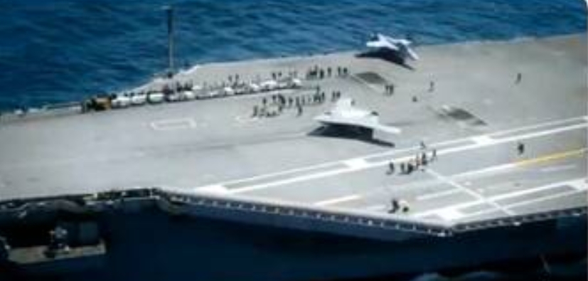 美國 X-47B 無人機於 2011 年首飛，完成複雜的飛行測試，包括空中加油，航母起降等。 圖 : 翻攝自 X / 極光