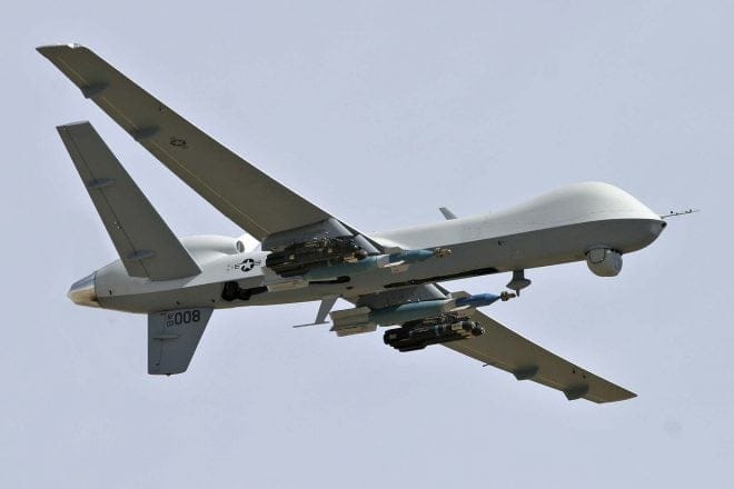 美軍MQ-9無人偵察機。 圖：翻攝USAF官網