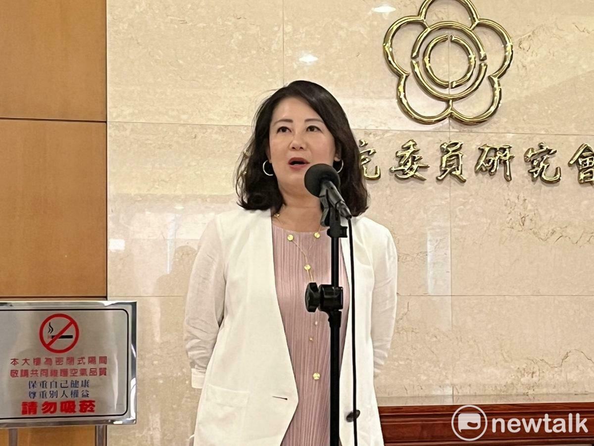 王以太欲來台卻稱「中國台北」，民進黨團幹事長吳思瑤批評，挑戰台灣法治底線。 圖：金大鈞/攝