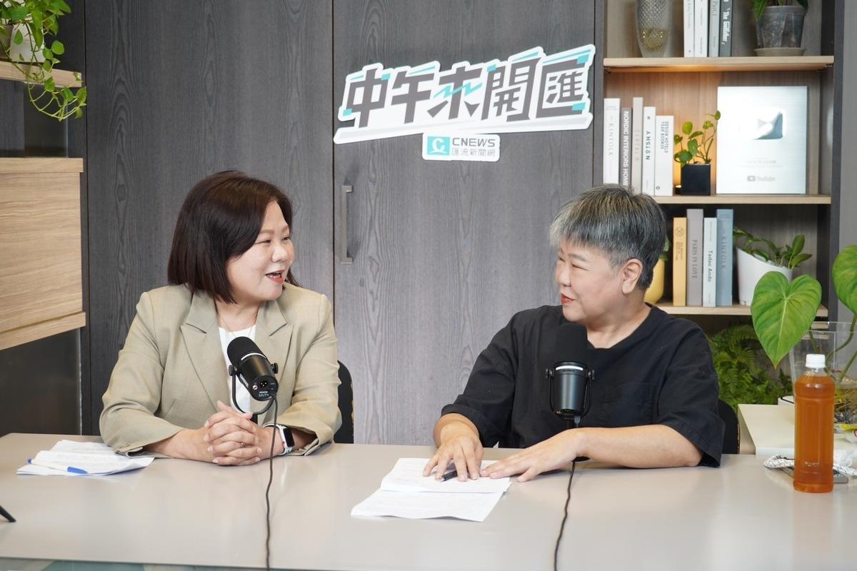 前勞動部長許銘春接受黃光芹專訪。 圖：CNEWS匯流新聞網提供