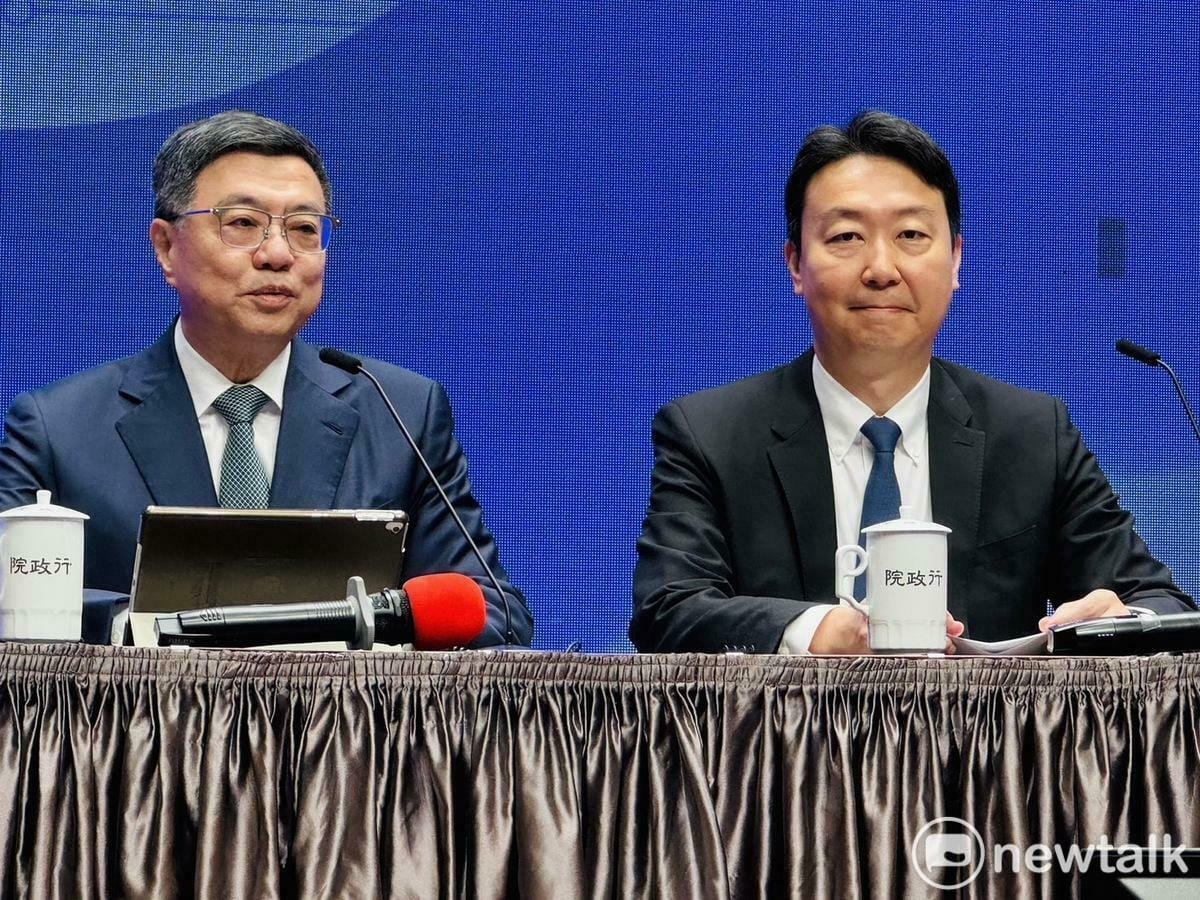 行政院長卓榮泰今（29）天親自宣布，由行政院發言人陳世凱接任交通部長。 圖：謝莉慧/攝