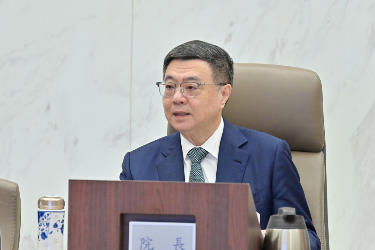 行政院長卓榮泰接見公股銀行新就任董事長，重申「政府不會有限貸令」。 圖：行政院提供(資料照片)
