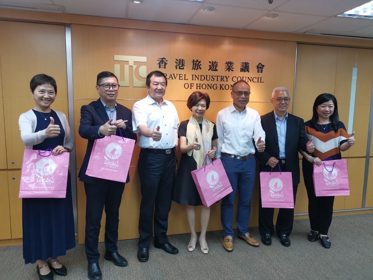 訪團拜會香港旅遊業議會。 圖：台港經濟文化合作策進會提供