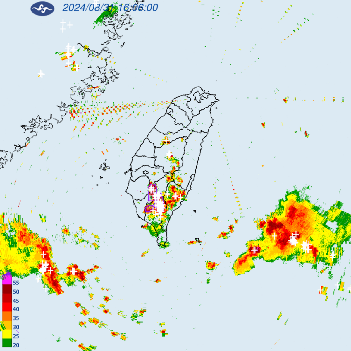 中央氣象署也對4縣市發布大雷雨即時消息及災防告警。 圖：翻攝自中央氣象署官網