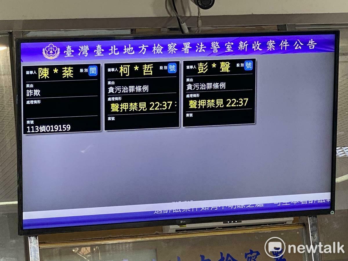 民眾黨主席柯文哲、北市前副市長彭振聲涉京華城弊案，目前遭聲押禁見。 圖：周煊惠 / 攝