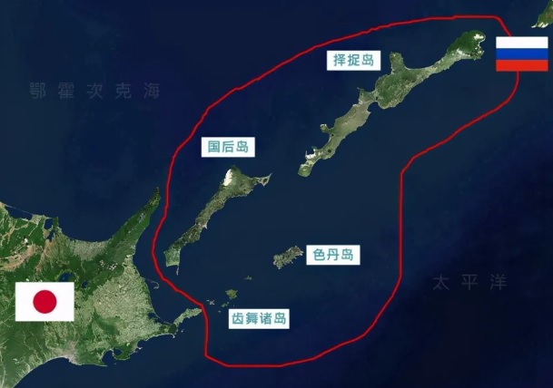 日本與俄羅斯在北方四島的主權方面的爭議已經持續數十年，有中國軍事專家認為，日本可能趁著俄軍主力被烏克蘭拖住的現在，出兵佔領北方四島，甚至是俄羅斯遠東地區。 圖：翻攝自 二號院觀點
