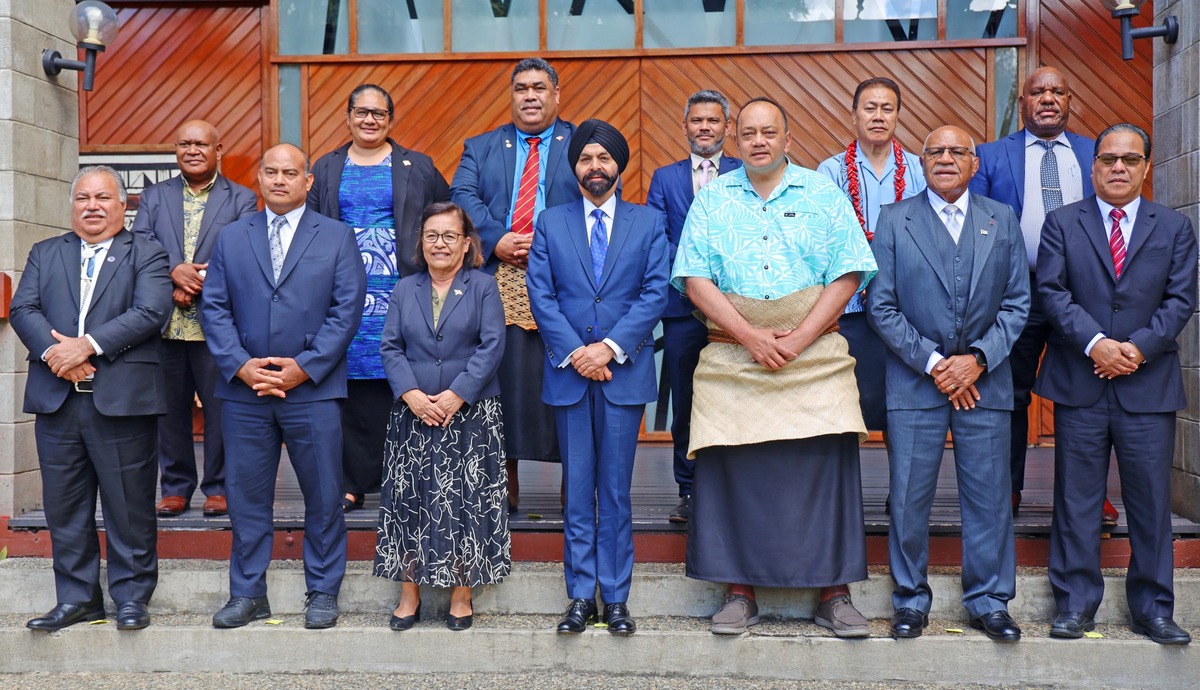 太平洋島國論壇（PIF）領袖會議大合照。 圖/Pacific Islands Forum臉書粉專