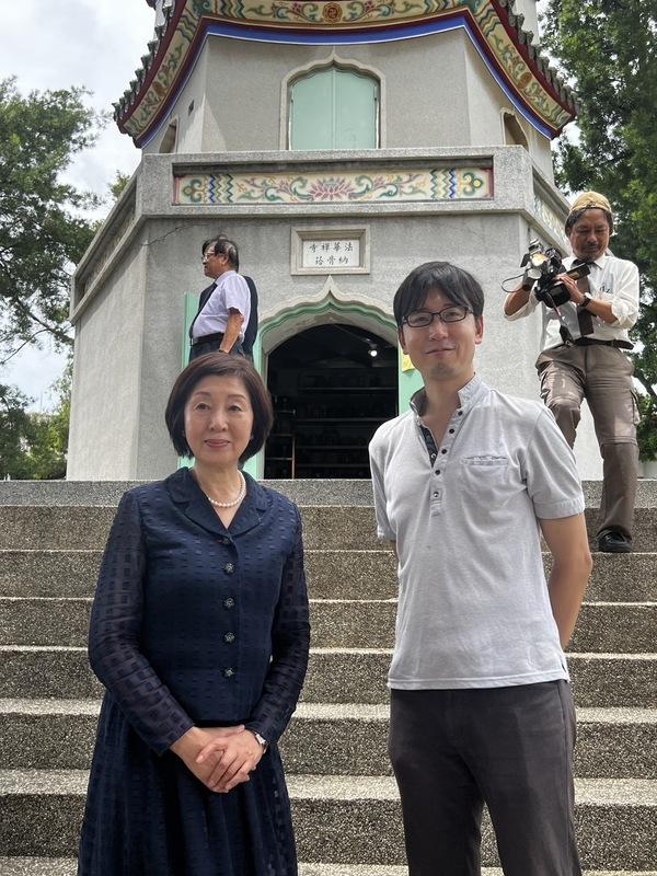 王育德女兒王明理與王明理兒子王浩人。 圖：台灣獨立聯盟提供