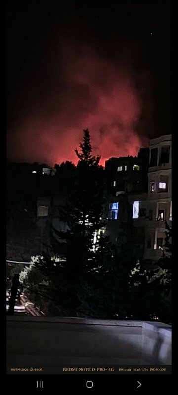 以軍昨夜轟炸了敘利亞大馬士革伊朗真主黨的武器運送據點 圖:翻攝自X / 以色列戰爭(Israel wars)