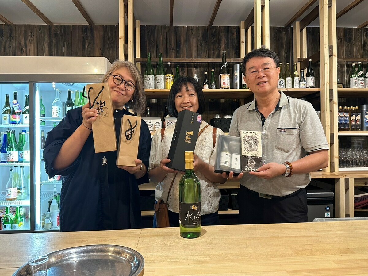 農村水保署署長李鎮洋率台中樹生酒莊等相關業者赴日交流。 圖：農村水保署／提供