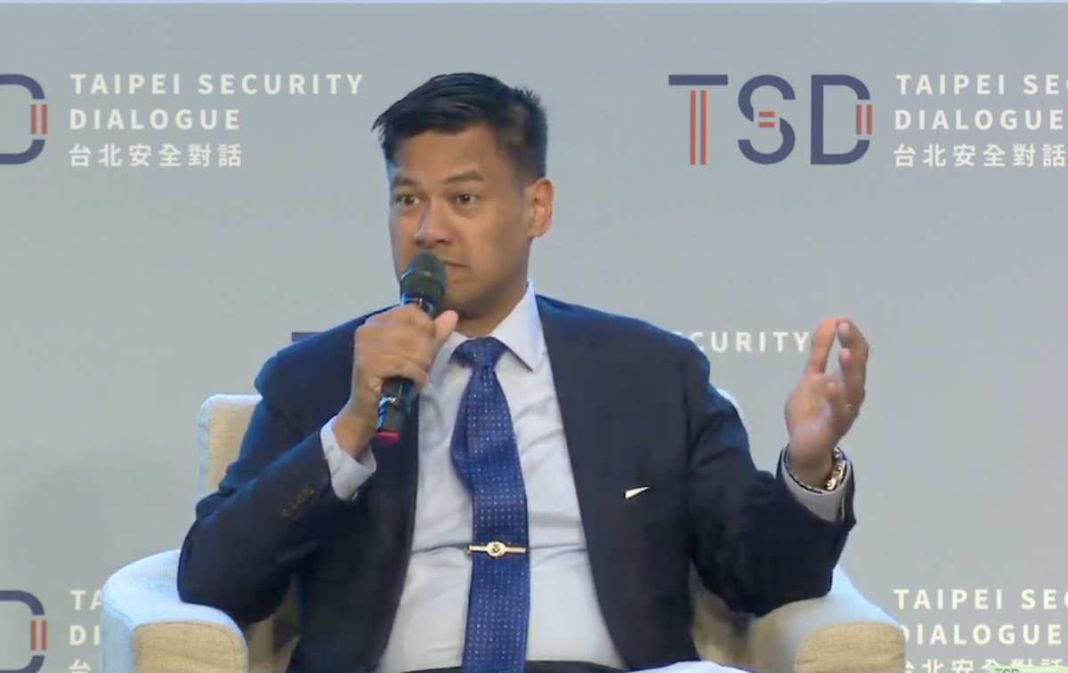 美國前白宮國安官員簡以榮（Ivan Kanapathy）。 圖：國防安全研究院YT直播。