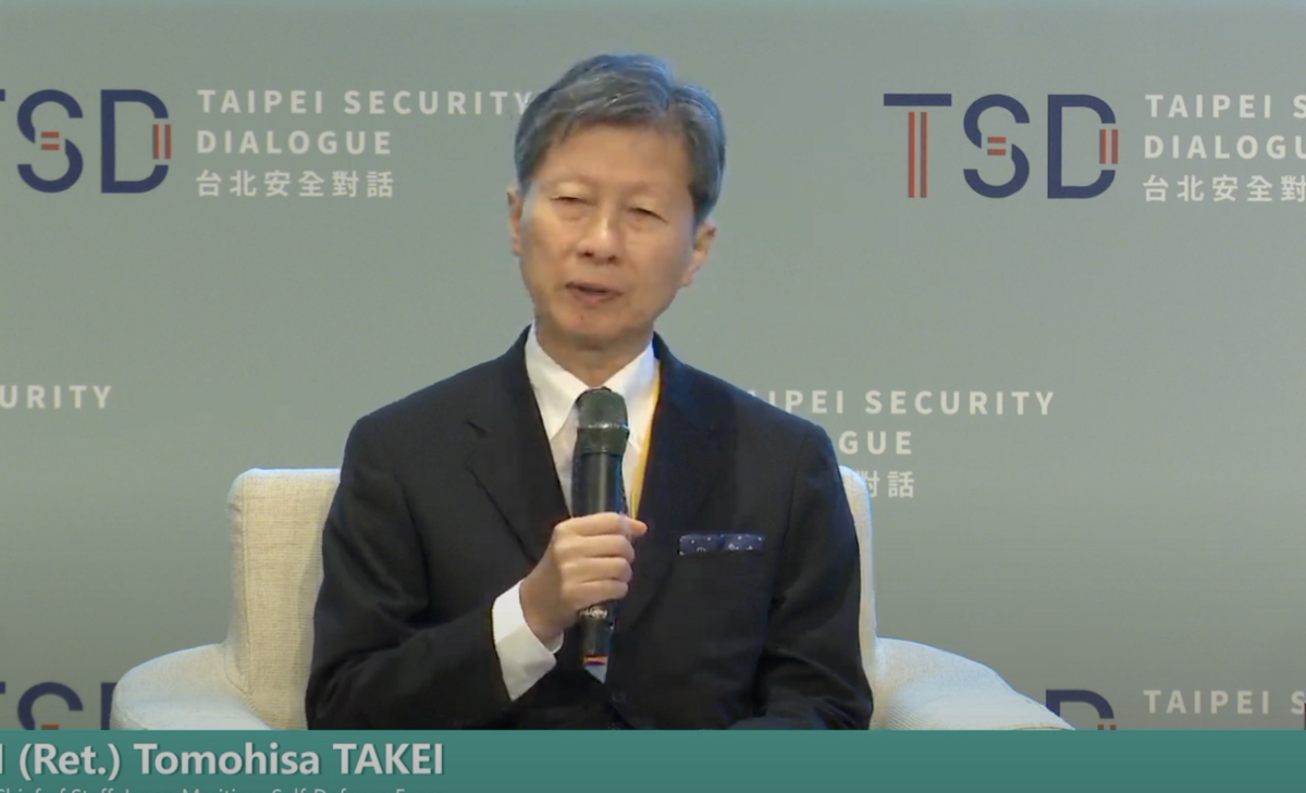 前日本海上自衛隊退將武居智久（Tomohisa Takei）。 圖：國防安全研究院YT直播。