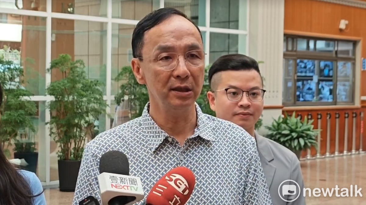 朱立倫批政府編列大筆預算想要操控媒體，掌握網軍自我宣傳，甚至攻擊在野黨，是民主之恥。 圖：林昀真／攝