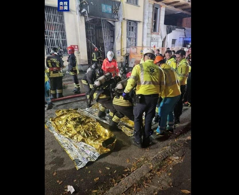 近期一間位於義大利米蘭的商鋪突然起火，造成 3 名中國公民死亡。事件發生後，中國駐米蘭領事館發表聲明表示高度關注。 圖：翻攝自 @beomchullyu X 帳號