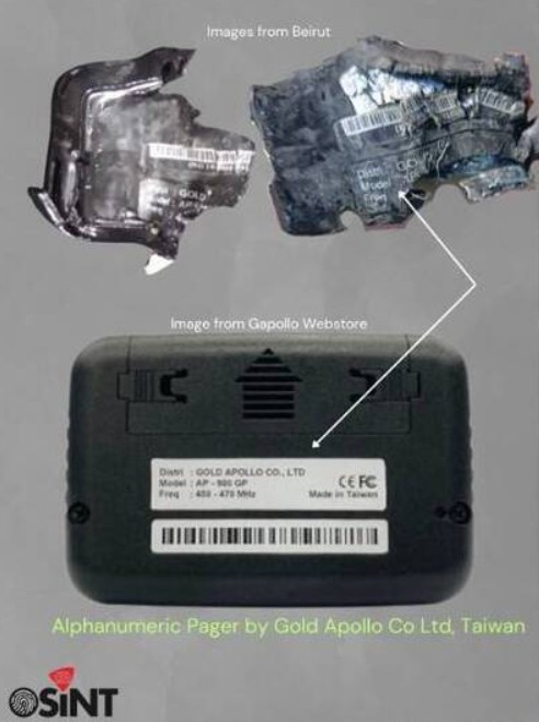 真主黨成員使用的呼叫器大規模爆炸，造成數千人受傷，傳出這些呼叫器是台灣製造。 圖：翻攝X（前推特）