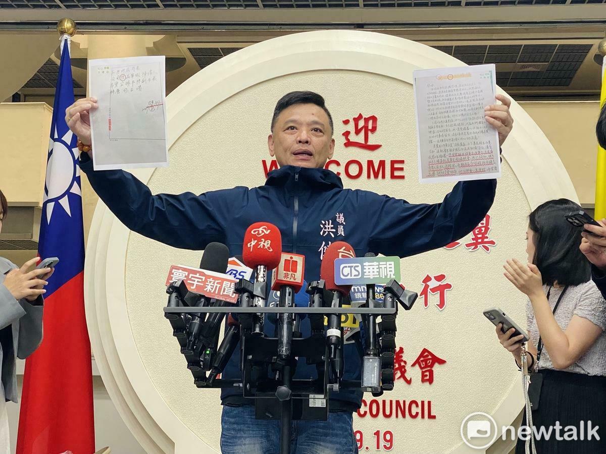 民進黨台北市議員洪健益。 圖：周煊惠 ／ 攝