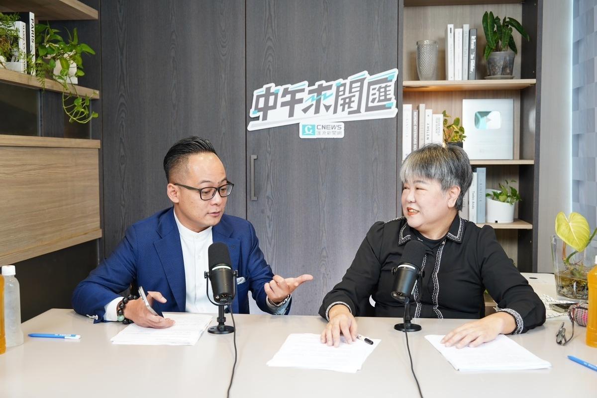 基隆市議長童子瑋今（23）日接受主持人黃光芹於《CNEWS匯流新聞網》政論live直播節目《中午來開匯》專訪。 圖：《CNEWS匯流新聞網》提供