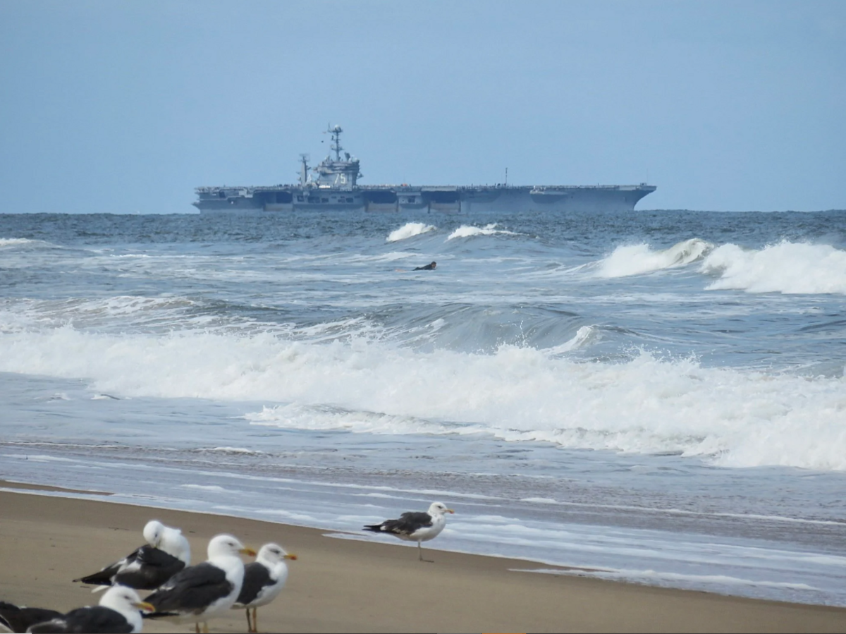 美國海軍航空母艦「杜魯門號(CVN-75)」，23日從維吉尼亞州諾福克海軍基地出發駛往東地中海。 圖：翻攝 US NAVY