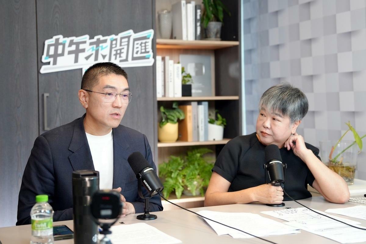 基隆市長謝國樑上《中午來開匯》接受主持人黃光芹專訪。 圖：《匯流新聞網》提供
