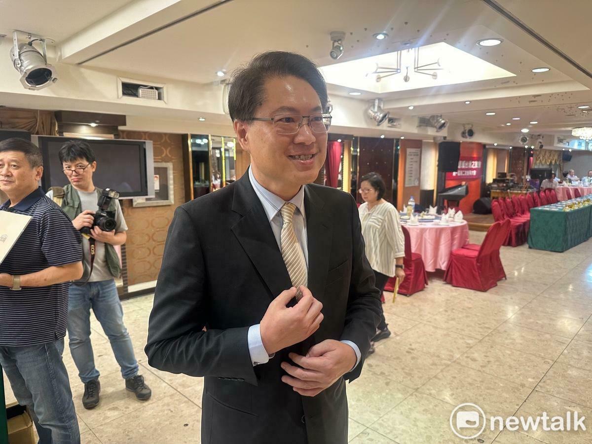 民進黨秘書長林右昌出席基隆市信賴台灣之友會會員大會。 圖：黃宣尹攝