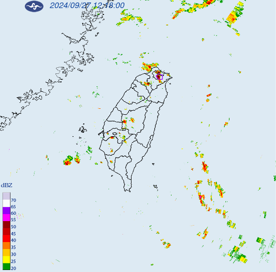 氣象署也針對「基隆市、台北市、新北市」發布大雷雨即時訊息，持續時間至13時30分止。 圖：翻攝自中央氣象署官網