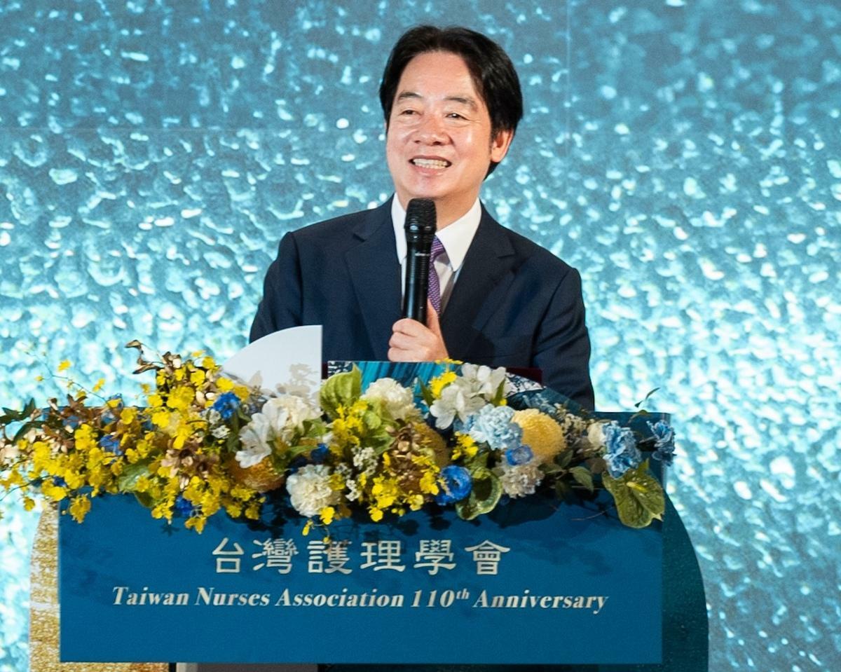 總統賴清德28日出席在台北圓山飯店舉行的台灣護理學會110週年慶祝大會 圖：總統府提供