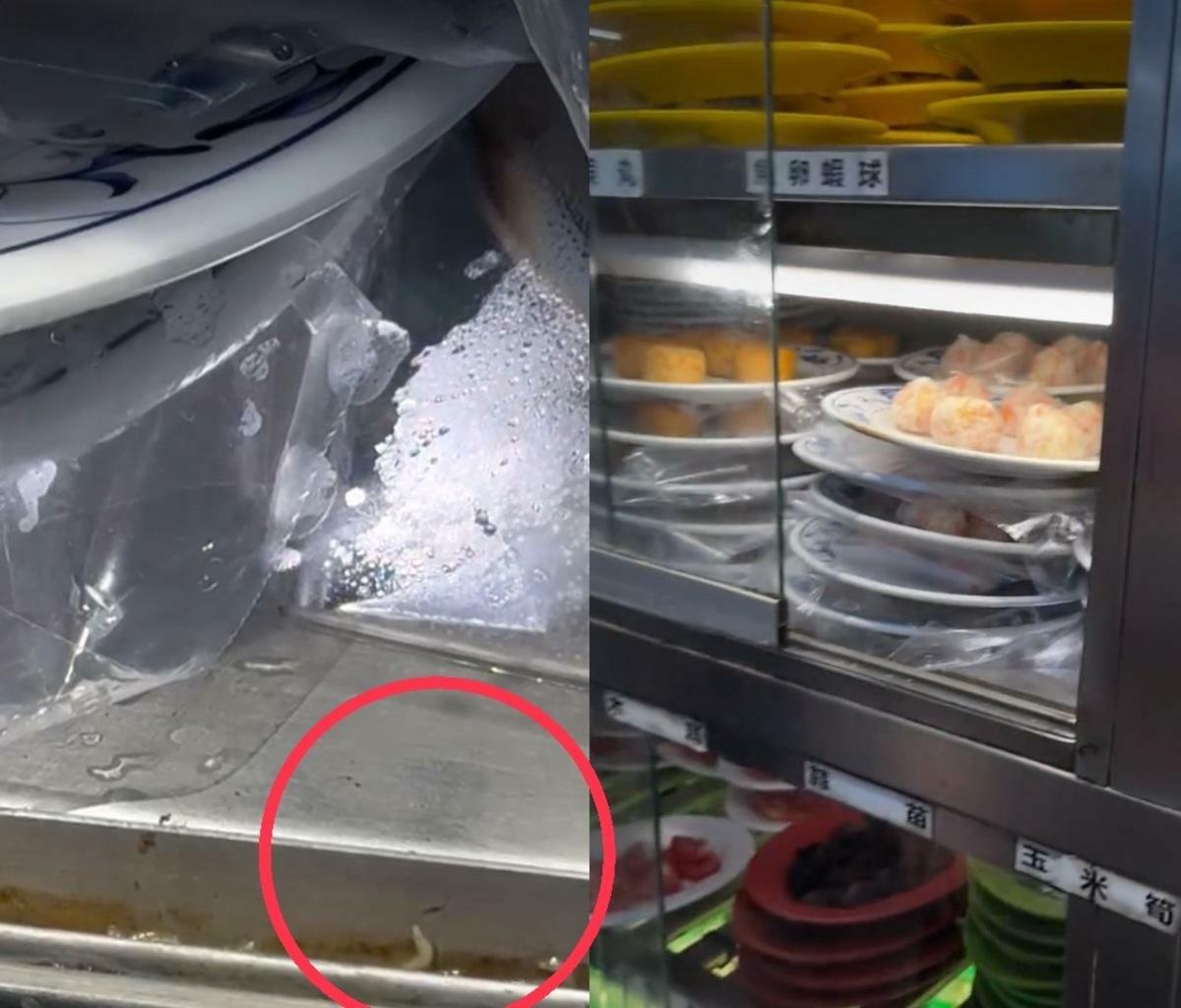 今(28)日有民眾在臉書上爆料，在台北市行天宮知名自助火鍋店用餐，卻看到取火鍋料的冷藏櫃，有好多隻蛆在蠕動。 圖：翻攝自爆料公社二社臉書