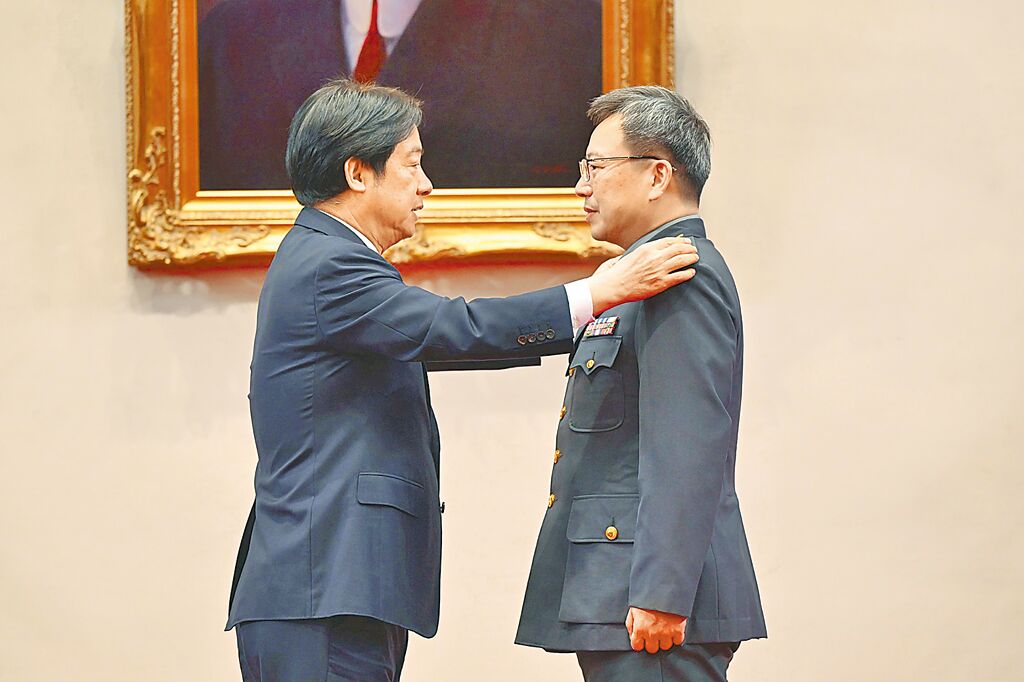 賴清德總統今年9月在總統府主持將官晉任授階典禮。（資料照片） 圖：總統府提供
