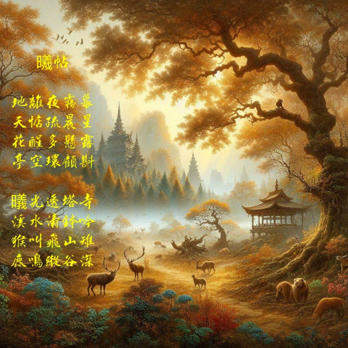 黃吉川教授的新詩曦帖。 圖:黃吉川AI製圖