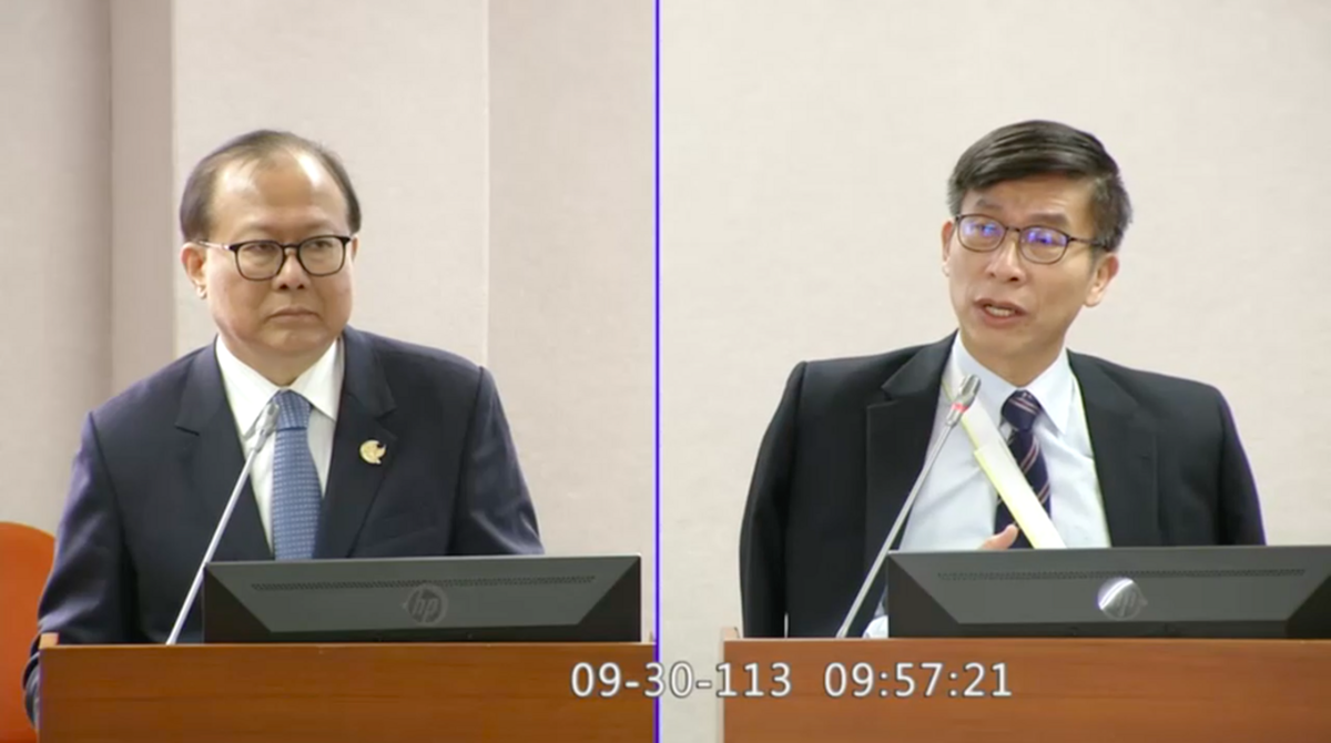 民進黨立委鍾佳濱詢問行政院人事長「總預算被擋是否影響軍公教調薪」，人事長證實受影響。 圖：翻攝自國會頻道