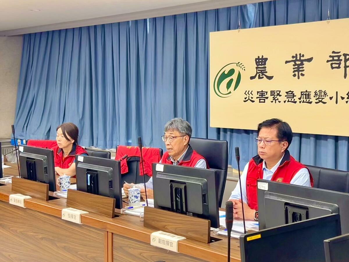 山陀兒颱風將登陸！農業部長陳駿季指示持續落實防災應變並啟動農損救助準備工作 圖：農業部／提供