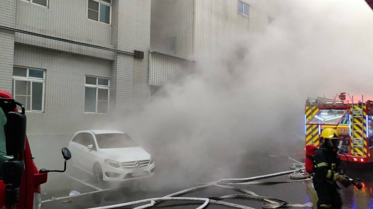 屏東東港安泰醫院發生火警。 圖：屏東縣政府／提供