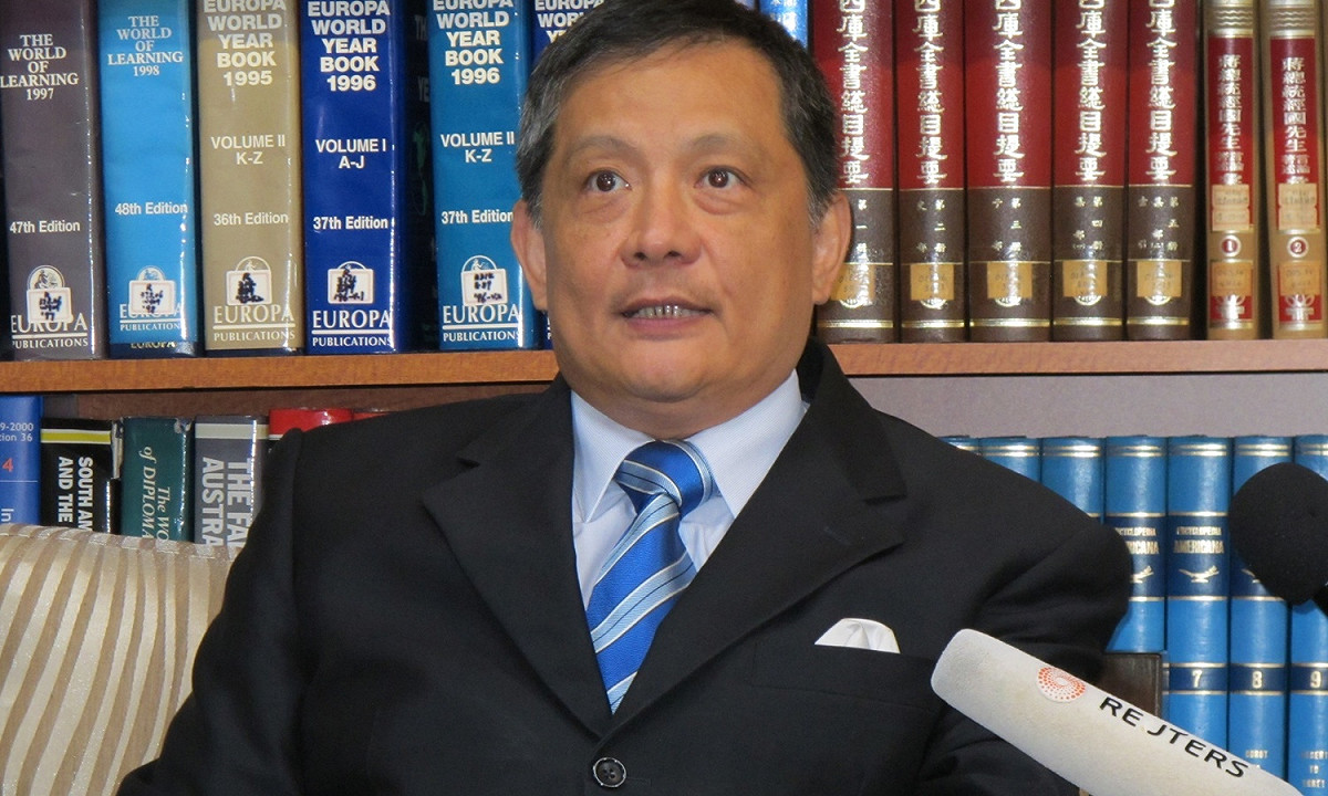外交部國際合作及經濟事務司司長李新穎25日說明與薩爾瓦多進行的GIS計畫。 圖：林朝億/攝
