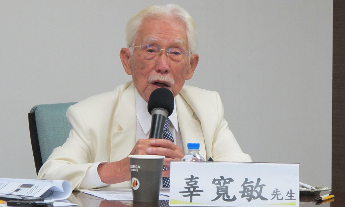 新台灣國策智庫創辦人辜寬敏27日表示，賴清德應該不要選新北、不要接閣揆，直攻2020年總統。 圖：林朝億/攝