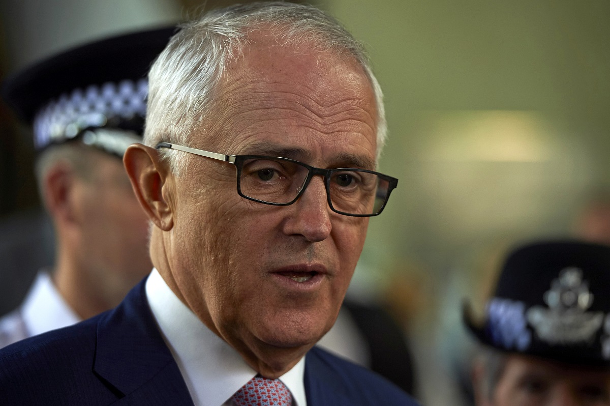 澳洲總理滕博爾（Malcolm Turnbull）表示，反恐當局在雪梨成功破獲一起恐攻陰謀案，將4名企圖炸毀民航機的恐怖分子逮捕。 圖: 達志影像 /路透社